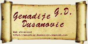 Genadije Dušanović vizit kartica